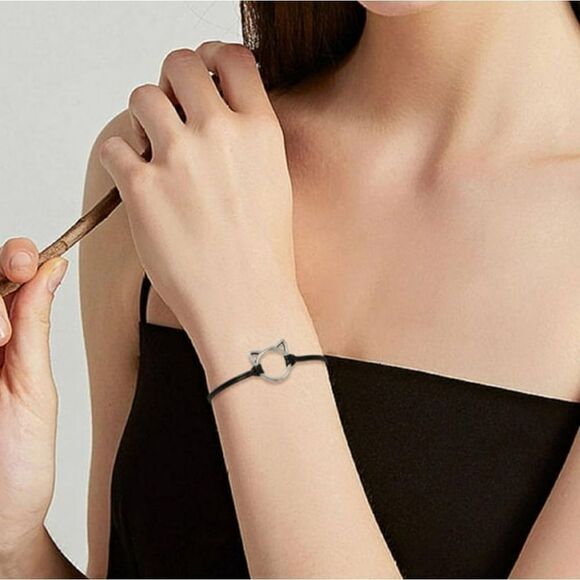 Cat Silhouette Rope Bracelet - Picture 5 of 9